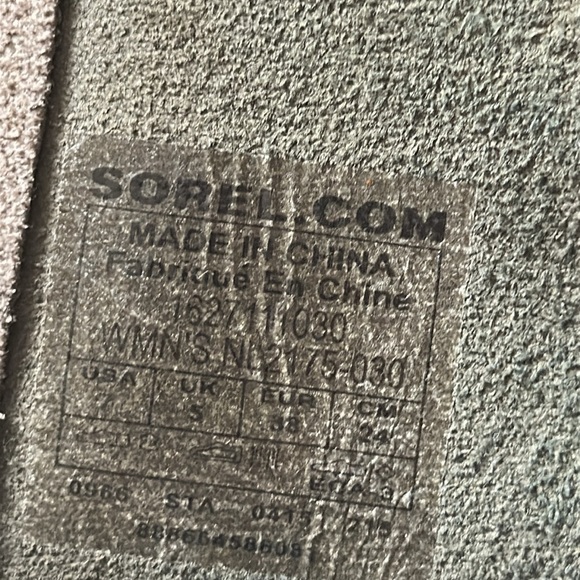 Sorel sz 7 Cate the Great Lace Up wedge snow rain Charcoal 9.5, great pre owned - Picture 5 of 8